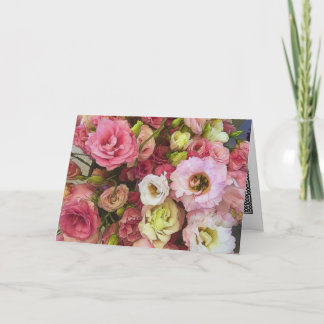 Roze Bloemen Lisianthus Kaart