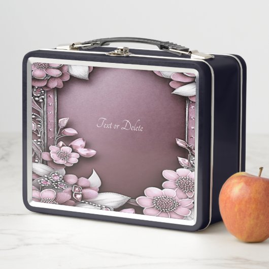 Roze Bloemen Lunchbox (In situ)