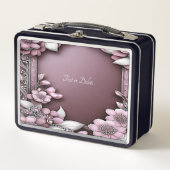 Roze Bloemen Lunchbox (Voorkant)