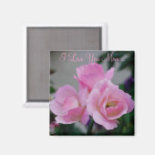  roze bloemen magneet (Voorkant / Achterkant)