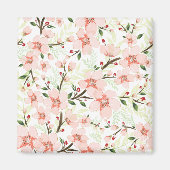 Roze bloemen magneet (Voorkant)