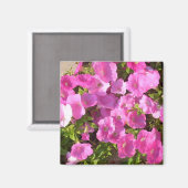 Roze bloemen magneet (Voorkant / Achterkant)