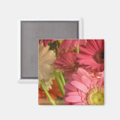 Roze bloemen magneet (Voorkant / Achterkant)