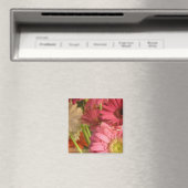 Roze bloemen magneet (Insitu (Vaatwasser))