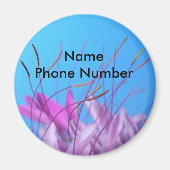 Roze bloemen magneet (Voorkant)