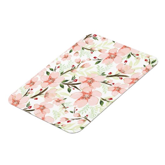 Roze bloemen magneet (Linkerzijde)