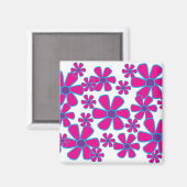 Roze bloemen Magnet (Voorkant / Achterkant)