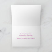 Roze Bloemen Maid of Honor Invitation Kaart (Binnen)