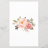 Roze bloemen Mam of pap Said Baby shower Game-kaar Flyer (Achterkant)