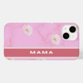 Roze Bloemen "Mama" Telefoonhoesje Case-Mate iPhone Case (Achterkant (horizontaal))