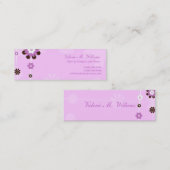 Roze bloemen mammie kaarten contactkaartje (Voorkant / Achterkant)