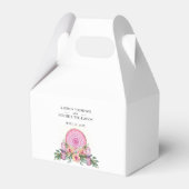 Roze Bloemen Mandala Kristallen Metafysische Bruil Bedankdoosjes (Achterkant)