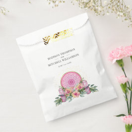 Roze Bloemen Mandala Kristallen Metafysische Bruil Bedankzakje