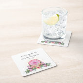 Roze Bloemen Mandala Kristallen Metafysische Bruil Kartonnen Onderzetters (Insitu)