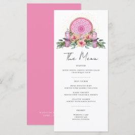 Roze Bloemen Mandala Kristallen Metafysische Bruil Menu