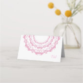 Roze bloemen mandala plaatskaartje (Achterkant)