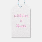 Roze Bloemen Mason Jar Rustieke Gift Labels Cadeaulabel (Achterkant)