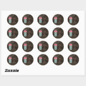 Roze Bloemen Mason Jar Trouwgunst stickers (Vel)