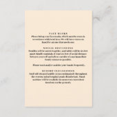 Roze Bloemen Mason Jar Veiligheidsmaatregelen Informatiekaartje (Achterkant)