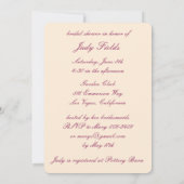 Roze bloemen Mason Jars Bridal Shower Uitnodiging (Achterkant)