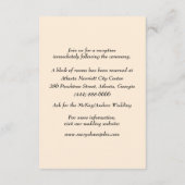 Roze bloemen Mason Jars Wedding Details Informatiekaartje (Achterkant)