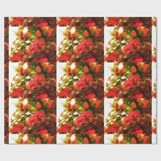 Roze Bloemen Matte Wrapping Papier (Vlak)