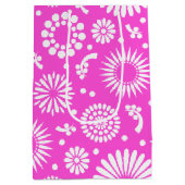  roze bloemen medium cadeauzakje (Achterkant)