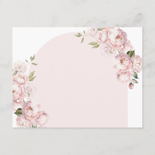 Roze Bloemen Meisje Baby In Bloom Advies voor Mam Informatiekaartje (Achterkant)