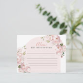 Roze Bloemen Meisje Baby In Bloom Advies voor Mam Informatiekaartje (Staand voorkant)