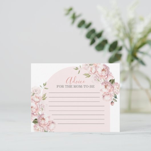 Roze Bloemen Meisje Baby In Bloom Advies voor Mam Informatiekaartje (Staand voorkant)