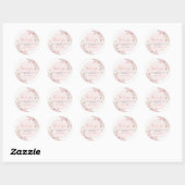Roze Bloemen Meisje Baby in Bloom Bedankt Ronde Sticker (Vel)