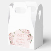 Roze Bloemen Meisje Baby in Bloom Favoriete Doos Bedankdoosjes (Geopend)