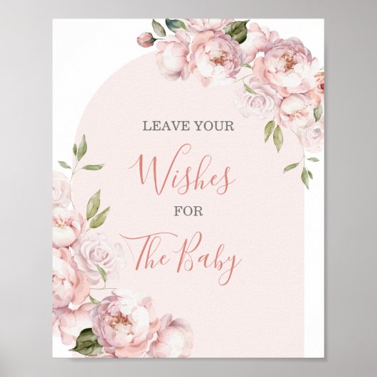 Roze Bloemen Meisje Baby in Bloom Laat je wensen a Poster (Voorkant)