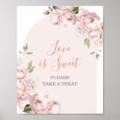 Roze Bloemen Meisje Baby In Bloom Liefde is Zoet Poster (Voorkant)