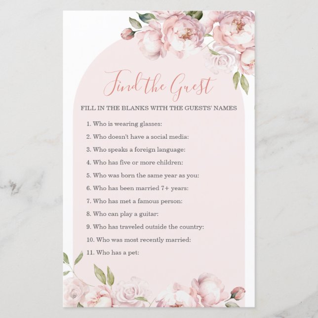 Roze Bloemen Meisje Baby in Bloom Zoek de gast (Voorkant)