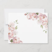 Roze Bloemen Meisje Baby shower Baby in Bloom Bedankkaart (Achterkant)