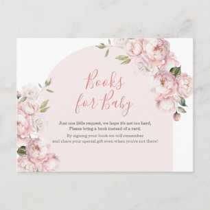 Roze Bloemen Meisje Baby shower Baby in Bloom Briefkaart