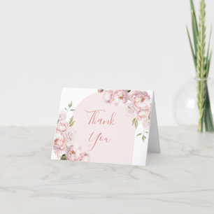 Roze Bloemen Meisje Baby shower Baby in Bloom Gevo Bedankkaart