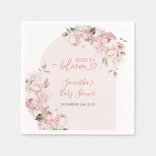 Roze Bloemen Meisje Baby shower Baby in Bloom Servet