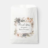 Roze  Bloemen Meisje Baby shower Bedankzakje (Voorkant)