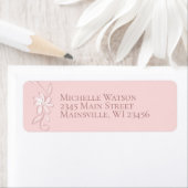  Roze Bloemen Meisje Label (Insitu)