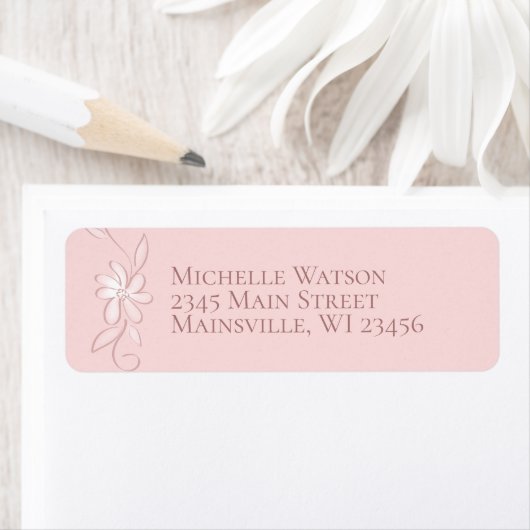  Roze Bloemen Meisje Label (Insitu)