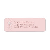  Roze Bloemen Meisje Label (Voorkant)