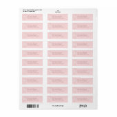  Roze Bloemen Meisje Label (Full Sheet)