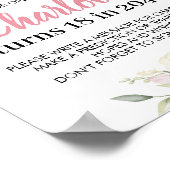 Roze Bloemen Meisje Verjaardag Tijd Capsule Teken Poster (Hoek)