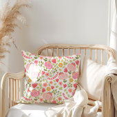 Roze Bloemen Meisjes Naam Kussen