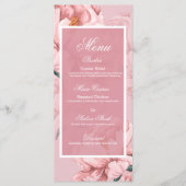 Roze bloemen menu (Voorkant)