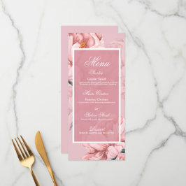 Roze bloemen menu