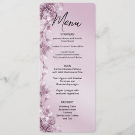 Roze Bloemen Menu