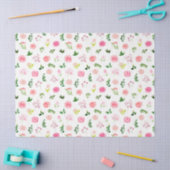 Roze bloemen met blad tissuepapier (Craft)